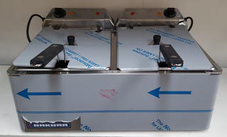 Bakbar Twin Deep Fryer 2 x 10amp - Item 7460