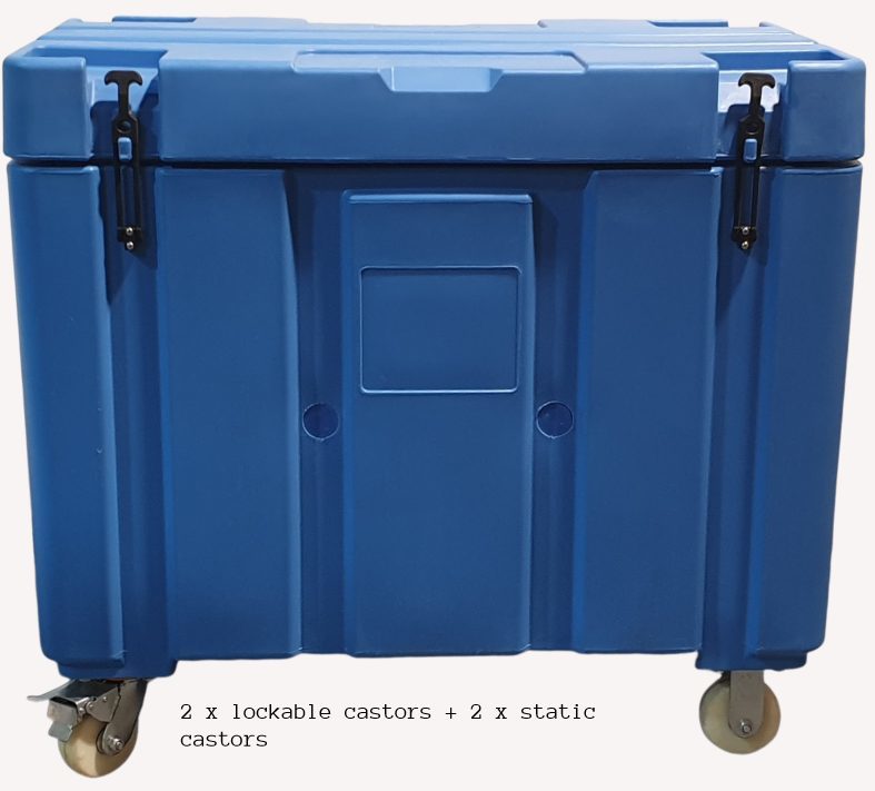 Maybe of interest to mobile caters - Insutaled Bin on Castors