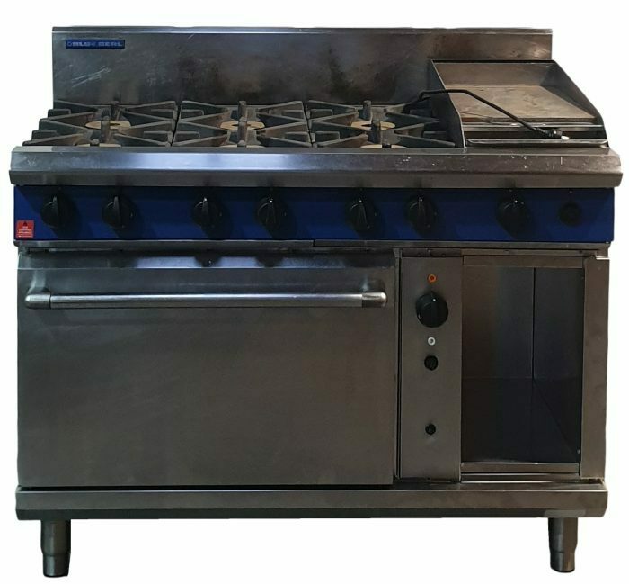 Blue Seal 6 Burner + 300mm Griddle and Gas Convection Oven - Nat Gas - Used - $4700 + GST