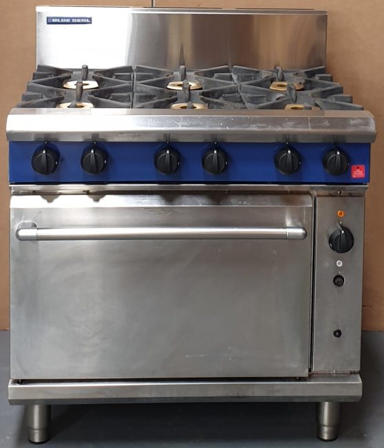 Blue Seal 6 Burner Range with Gas Convection Oven - Used - LPG - $5395 + GST