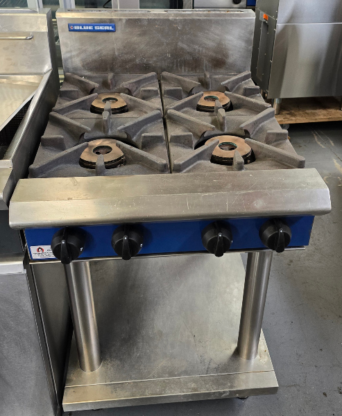Blue Seal 4 Burner Cooktop on Leg Stand - Used - Nat Gas - $1795 + GST